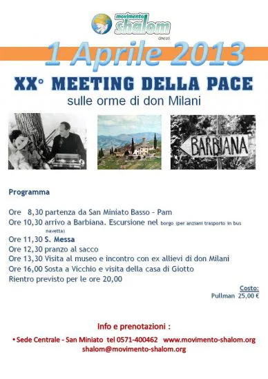 Barbiana: XX Meeting della Pace