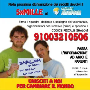 5xmille. Ottimo risultato per il Movimento Shalom