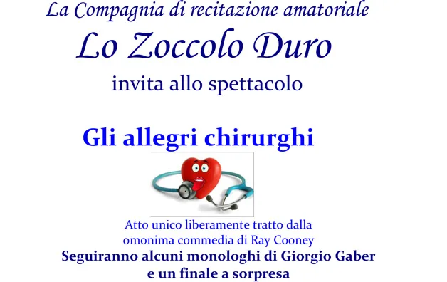 Sabato 24 ottobre a Pisa Gli allegri chirurghi per Shalom