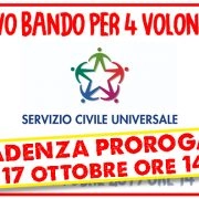 Nuovo bando di Servizio Civile Universale – scadenza prorogata al 17/10/2019