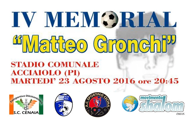 IV Memorial Matteo Gronchi – martedì 23/08