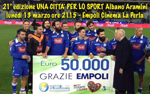 Premio Aramini al Movimento Shalom per la partita "Metti in campo il cuore"