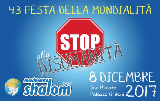 8 dicembre a San Miniato – 43° Festa della Mondialità