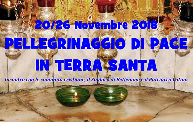 Pellegrinaggio di pace in Terra Santa dal 20 al 26 novembre