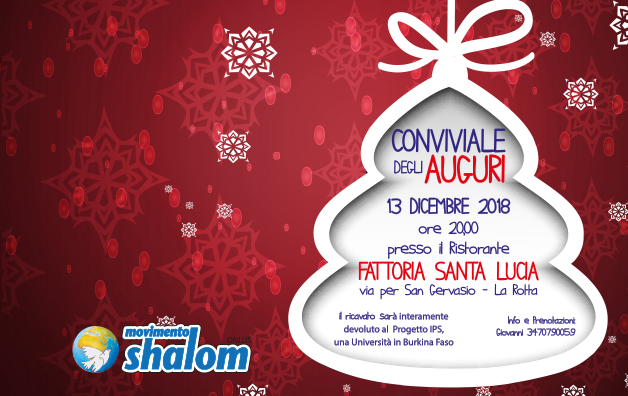 Immagini Di Natale Movimento.Conviviale Degli Auguri Di Natale Movimento Shalom Onlus