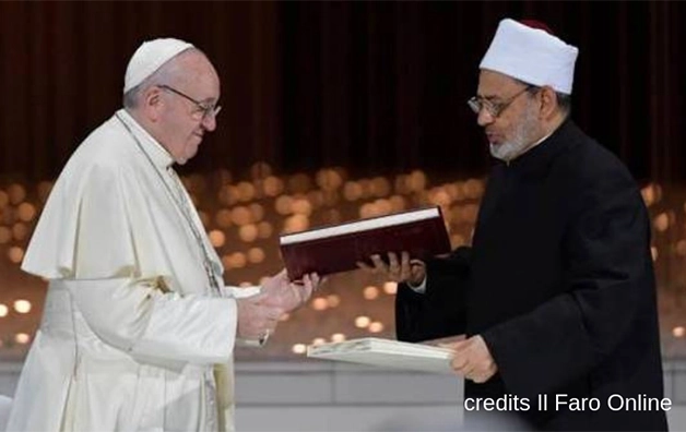 Il documento firmato ad Abu Dahbi da Papa Francesco e dal Gran Iman al-Tayyib e' la vera Santa Alleanza contro ogni guerra santa