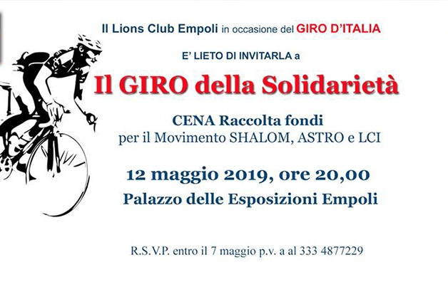 Il giro della solidarietà – Cena di raccolta fondi