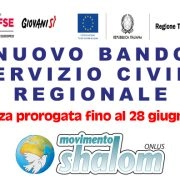 Nuovo bando di servizio civile regionale – PROROGA fino alle ore 14:00 del 28 Giugno 2019