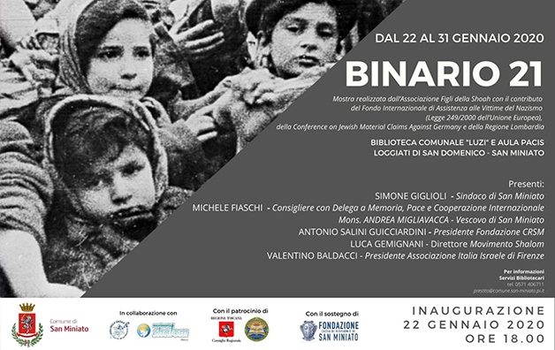 Mostra BINARIO 21 dal 22 al 31 gennaio in occasione del GIORNO DELLA MEMORIA