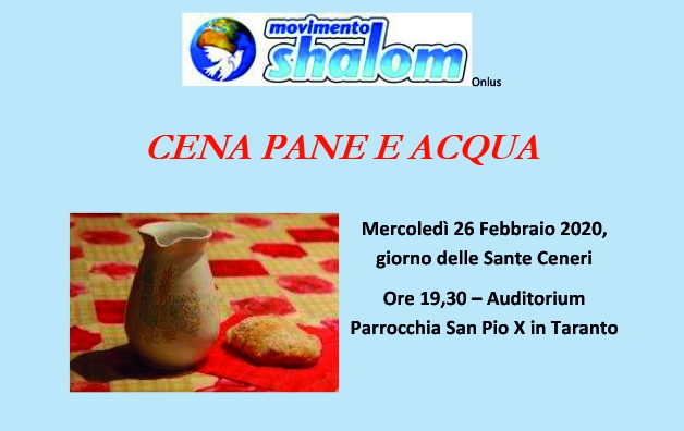 Cena a pane e acqua – Taranto