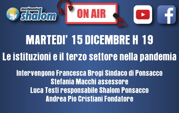 Shalom on air - Diretta Facebook del 15 dicembre 2020