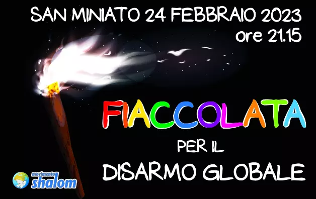 Fiaccolata per il disarmo globale il 24/02