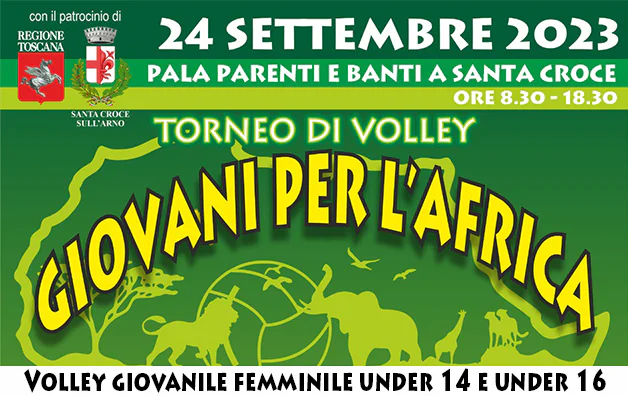 Torneo di volley di beneficienza “Giovani per l’Africa” – 24/09 a Santa Croce S/A