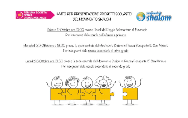 Presentazione dei progetti per le scuole